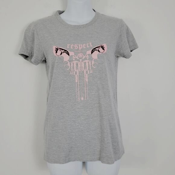 Smith & Wesson Tops - Smith & Wesson Y2K Graphic Print Novelty Shirt Size M